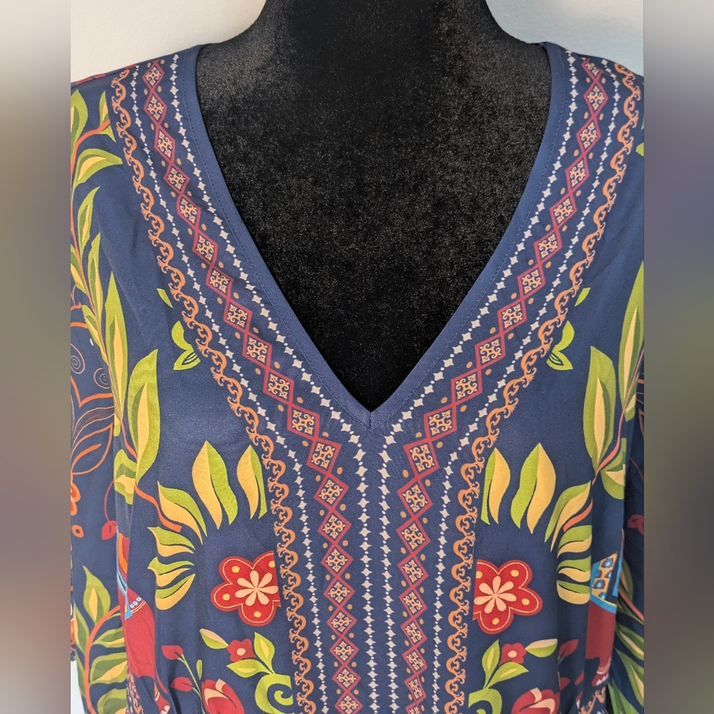BloomChic Floral Navy Midi Dress - Picture 7 of 15